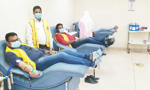 ര​ക്ത​ദാ​ന ക്യാ​മ്പ്​ സം​ഘ​ടി​പ്പി​ച്ചു