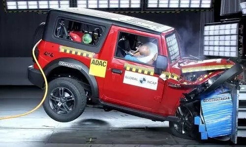 ഇത്​ ഒ​ന്നൊന്നര സുരക്ഷ, ക്രാഷ്​ ടെസ്​റ്റിൽ ചരിത്രംകുറിച്ച്​ ഥാർ