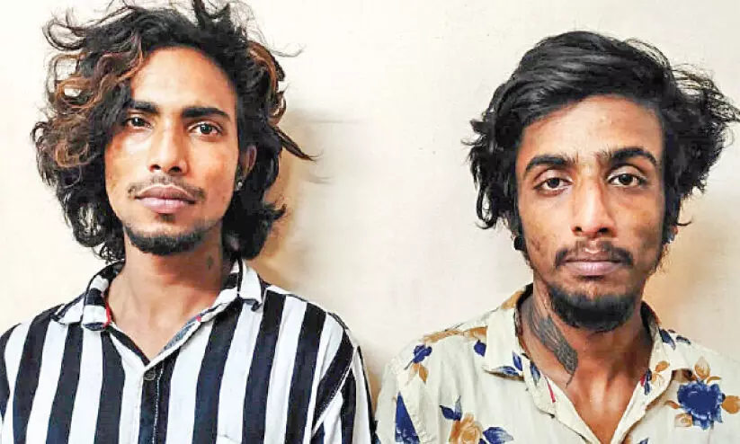 56 കിലോ കഞ്ചാവുമായി രണ്ട്​ യുവാക്കൾ പിടിയിൽ