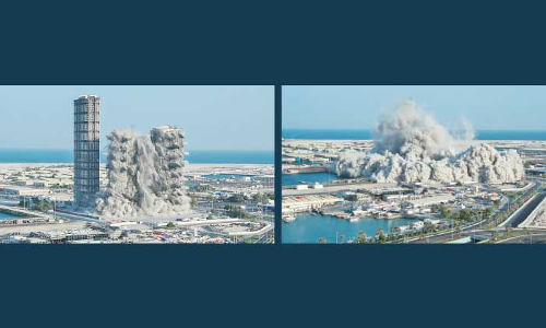 റെക്കോഡ്​ പൊളി; പത്ത്​ സെക്കൻഡിൽ മിന പ്ലാസ നിലംപൊത്തി