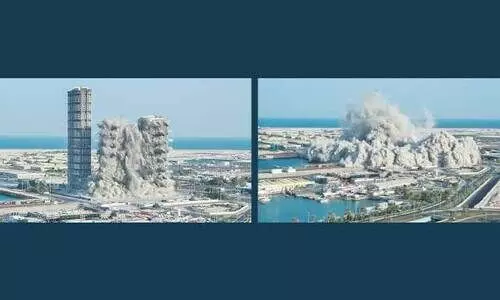 റെക്കോഡ്​ പൊളി; പത്ത്​ സെക്കൻഡിൽ മിന പ്ലാസ നിലംപൊത്തി