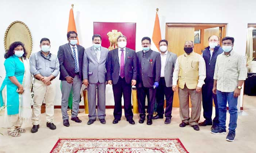 കൊല്ലം ജില്ല പ്രവാസി സമാജം ഭാരവാഹികൾ അംബാസഡറുമായി കൂടിക്കാഴ്​ച നടത്തി