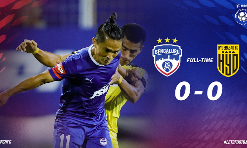 ഗോളില്ലാത്ത ആദ്യ മത്സരം; ബംഗളൂരുവിനെ മെരുക്കി ഹൈദരാബാദ്​