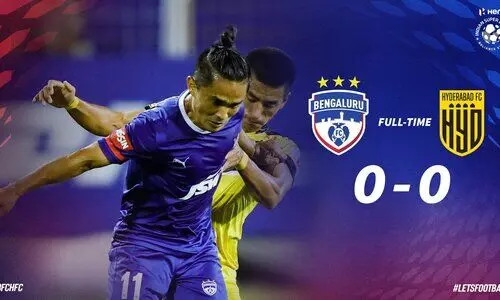 ഗോളില്ലാത്ത ആദ്യ മത്സരം; ബംഗളൂരുവിനെ മെരുക്കി ഹൈദരാബാദ്​