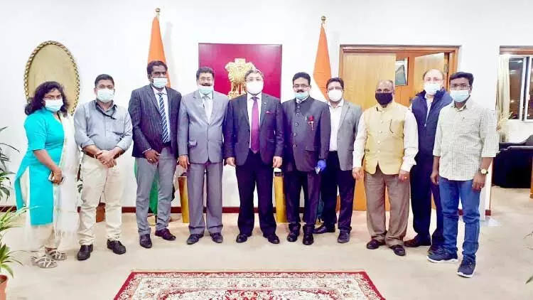 കൊല്ലം ജില്ല പ്രവാസി സമാജം ഭാരവാഹികൾ അംബാസഡറുമായി കൂടിക്കാഴ്ച നടത്തി കൊല്ലം ജില്ല പ്രവാസി സമാജം ഭാരവാഹികൾ അംബാസഡറുമായി കൂടിക്കാഴ്ച നടത്തി