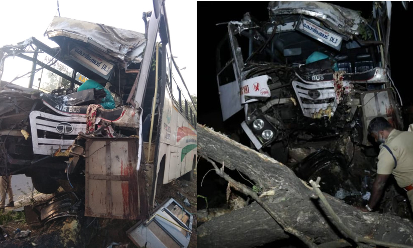 എറണാകുളത്ത് കെ.എസ്.ആർ.ടി.സി ബസ് മരത്തിലിടിച്ച് ഡ്രൈവർ മരിച്ചു; 25 പേർക്ക് പരിക്ക് എറണാകുളത്ത് കെ.എസ്.ആർ.ടി.സി ബസ് മരത്തിലിടിച്ച് ഡ്രൈവർ മരിച്ചു; 25 പേർക്ക് പരിക്ക്