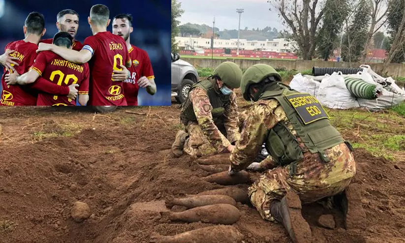 വർഷങ്ങളായി എ.എസ്. റോമ പരിശീലിച്ചത് ബോംബുകൾക്കു മുകളിൽ; ഞെട്ടലോടെ ടീമംഗങ്ങൾ വർഷങ്ങളായി എ.എസ്. റോമ പരിശീലിച്ചത് ബോംബുകൾക്കു മുകളിൽ; ഞെട്ടലോടെ ടീമംഗങ്ങൾ