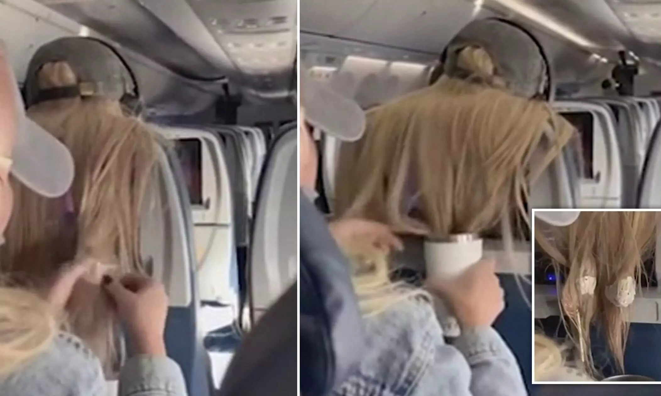 വിമാന യാത്രക്കിടെ ശല്യപ്പെടുത്തി; മുടിയിൽ ച്യൂയിങ്​ഗം ഒട്ടിച്ച്​ കാപ്പിയിൽ മുക്കി കലിപ്പടക്കി സഹയാത്രിക