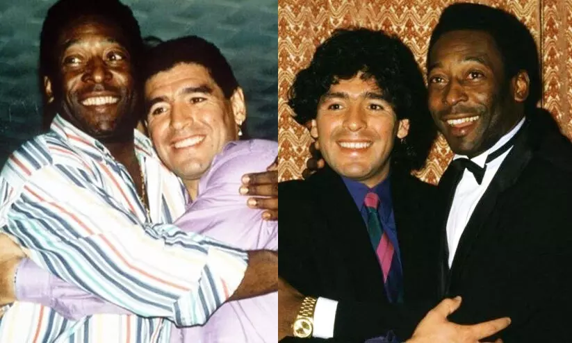 പെ​ട്ടെന്ന്​ പോയതിനാൽ പറയാനായില്ല, സുഹൃത്തേ നിന്നെ സ്​നേഹിക്കുന്നു; മറഡോണക്ക്​ ​വൈകാരിക കുറിപ്പുമായി പെലെ