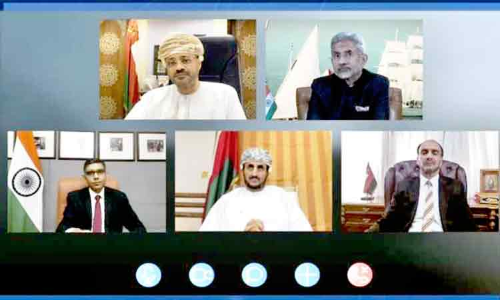 ഇന്ത്യ–ഒമാൻ വിദേശകാര്യ മന്ത്രിമാർ ഒാൺലൈനിൽ കൂടിക്കാഴ്​ച നടത്തി