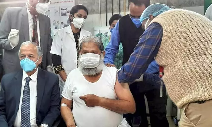 കോവിഡ് വാക്സിൻ പരീക്ഷണത്തിന് വിധേയനായ ഹരിയാന മന്ത്രിക്ക് കോവിഡ് കോവിഡ് വാക്സിൻ പരീക്ഷണത്തിന് വിധേയനായ ഹരിയാന മന്ത്രിക്ക് കോവിഡ്