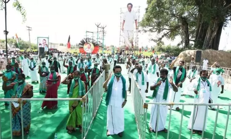 കർഷക സമരത്തിന് പിന്തുണയുമായി പ്രതിഷേധ റാലിയുമായി സ്റ്റാലിൻ