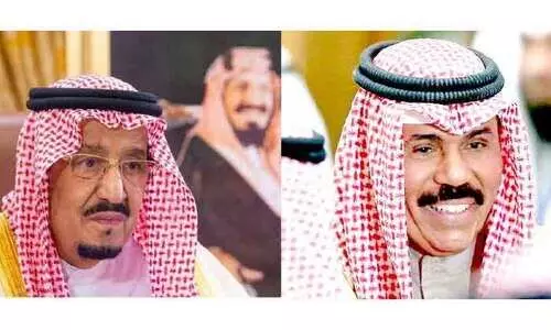 കുവൈത്ത്​ അമീർ സൗദി രാജാവിന്​ നന്ദി അറിയിച്ചു