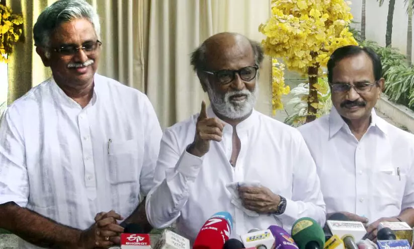 തമിഴകത്ത് സംഘ്പരിവാറിെൻറ തുറുപ്പുശീട്ടായി സ്റ്റൈൽ മന്നൻ തമിഴകത്ത് സംഘ്പരിവാറിെൻറ തുറുപ്പുശീട്ടായി സ്റ്റൈൽ മന്നൻ