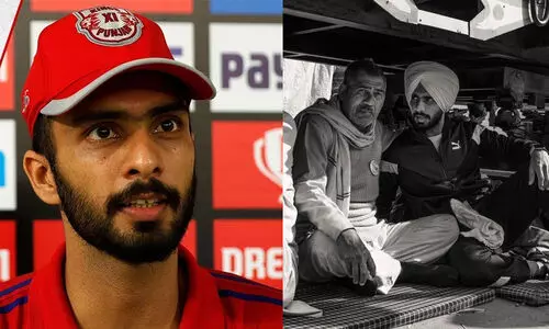 അച്ഛനുണ്ടായിരുന്നെങ്കിൽ വരുമായിരുന്നു; കർഷക പ്രക്ഷോഭത്തിൽ അണിനിരന്ന്​ ക്രിക്കറ്റ്​ താരം മൻദീപ്​ സിങ്​