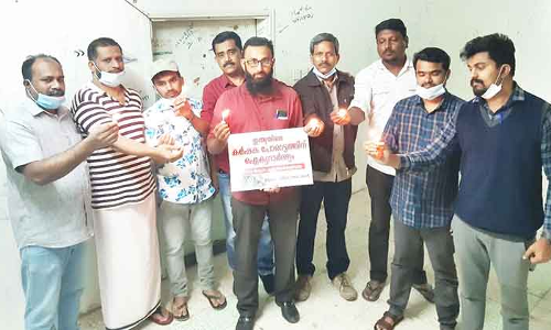 ക​ർ​ഷ​ക സ​മ​ര​ത്തി​ന് ത​ണ​ലി​െൻറ ഐ​ക്യ​ദാ​ർ​ഢ്യം