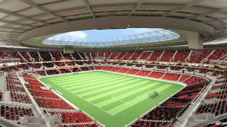 രാജ്യത്തെ പ്രതിഫലിപ്പിച്ച് അൽ റയ്യാൻ സ്റ്റേഡിയം രാജ്യത്തെ പ്രതിഫലിപ്പിച്ച് അൽ റയ്യാൻ സ്റ്റേഡിയം