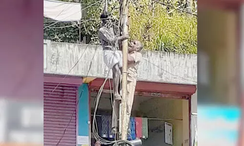 വൈദ്യുതി പോസ്​റ്റില്‍ കയറി ആദിവാസി യുവാവി​െൻറ ആത്മഹത്യശ്രമം