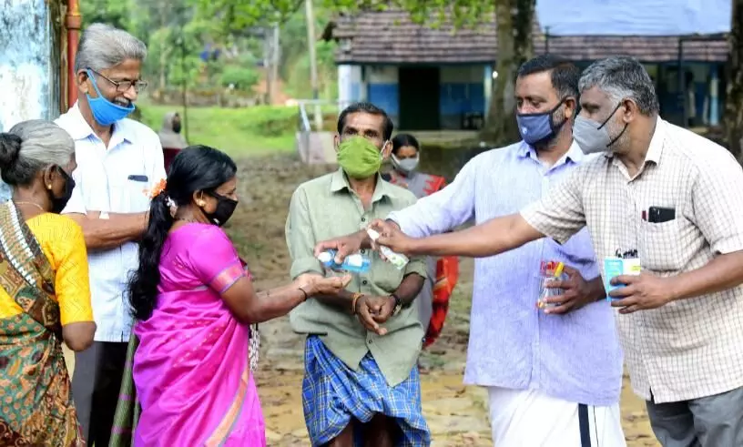 Voting celebration in Wayanad