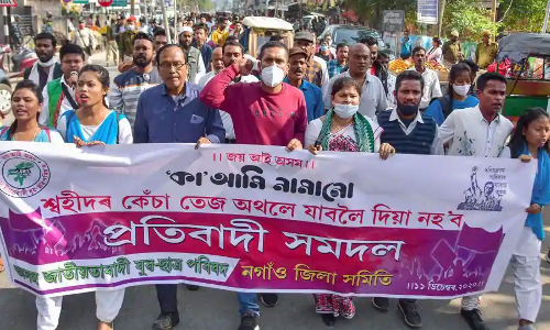 ഒരു വർഷത്തെ ഇടവേളക്ക്​ ശേഷം അസമിൽ വീണ്ടും സി.എ.എ വിരുദ്ധ പ്രക്ഷോഭങ്ങൾ