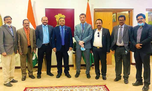 കെ.​ഡി.​എ​ൻ.​എ പ്ര​തി​നി​ധി​ക​ൾ ഇ​ന്ത്യ​ൻ അം​ബാ​സ​ഡ​റെ സ​ന്ദ​ർ​ശി​ച്ചു