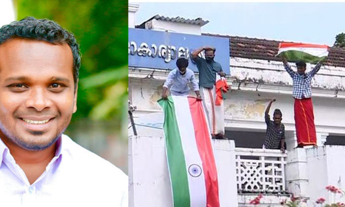 ഇതാണ്​ നിലപാട്​; ദേശീയ പതാകവീശിയ ഡി.വൈ.എഫ്​.ഐയെ അഭിനന്ദിച്ച്​ ഫിറോസ്​ കുന്നംപറമ്പിൽ