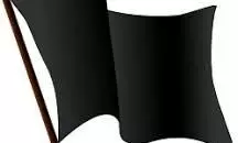 black flag infront of congress office