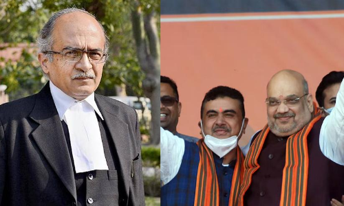 കോവിഡിനെ തുടർന്ന്​ പാർലമെന്‍റ്​ സമ്മേളനം ഒഴിവാക്കി, ഇപ്പോൾ ബംഗാളിൽ റാലി; അമിത്​ഷായുടെ ബംഗാൾ സന്ദർശനത്തെ വിമർശിച്ച്​ പ്രശാന്ത്​ ഭൂഷൺ