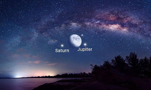 മാനത്ത് തൊട്ടുരുമ്മി വ്യാഴവും ശനിയും; നാളെ കാണാം മഹാഗ്രഹയോഗം