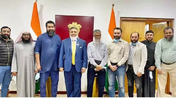 കെ.കെ.െഎ.സി ഭാരവാഹികൾ അംബാസഡറുമായി കൂടിക്കാഴ്ച നടത്തി കെ.കെ.െഎ.സി ഭാരവാഹികൾ അംബാസഡറുമായി കൂടിക്കാഴ്ച നടത്തി