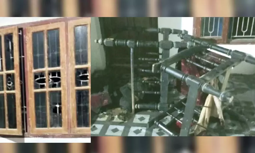 ഡി.സി.സി സെക്രട്ടറിയുടെ വീടിനുനേരെ ആക്രമണം