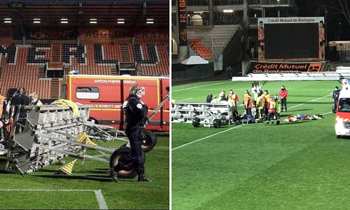 ഫ്ലഡ്​ലൈറ്റ്​ റാമ്പ്​ പൊട്ടിവീണ് സ്​റ്റേഡിയം ജീവനക്കാരന്​ ദാരുണാന്ത്യം; അപകടം ഫുട്​ബാൾ​ മത്സരത്തിന്​ തൊട്ടുപിന്നാലെ