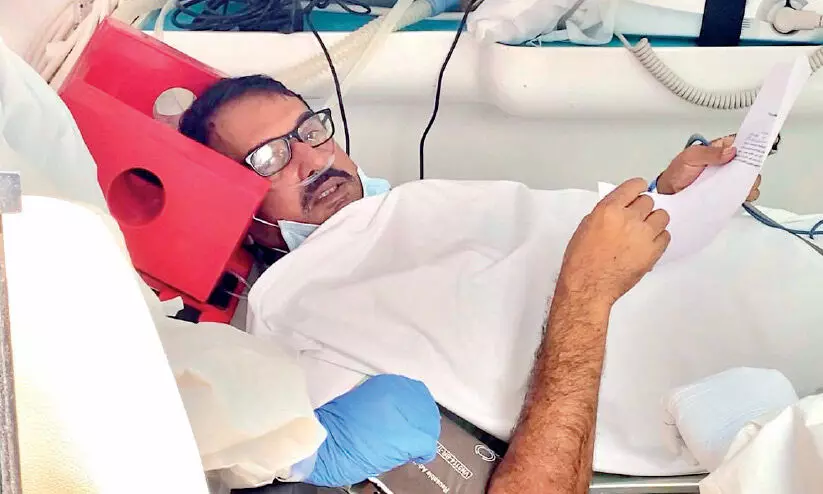 covid positive member reached ambulence for oath