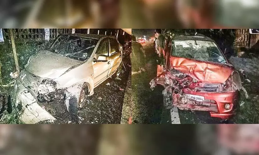 Two injured in car collision
