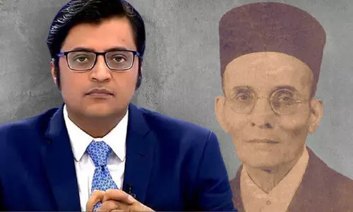 ബ്രിട്ടീഷ് സർക്കാറിനോട്​​  280 തവണ മാപ്പുപറഞ്ഞെന്ന്​ അർണബ്​; സവർക്കറേക്കാൾ കേമനെന്ന്​ സമൂഹമാധ്യമങ്ങൾ