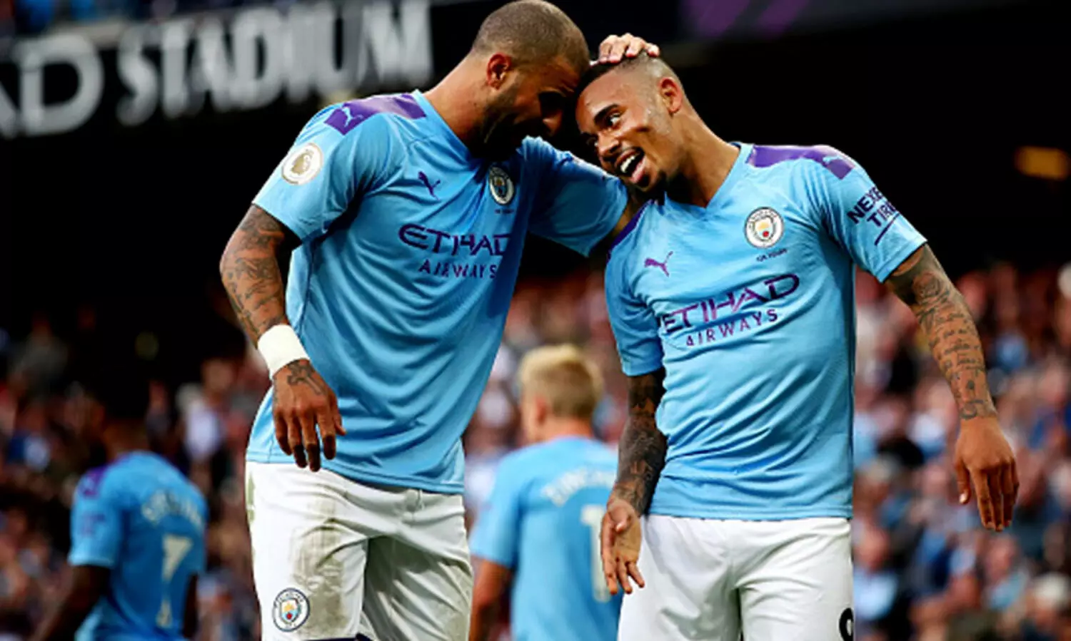 Kyle Walker  and Gabriel Jesus