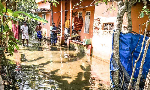 വേലിയേറ്റം: കായലോരത്തെ വീടുകൾ വെള്ളത്തിൽ