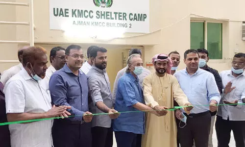 യാത്ര മുടങ്ങിയവർക്ക്​ ഇടമൊരുക്കി കെ.എം.സി‌.സി; അജ്മാനിൽ ഷെൽട്ടറുകൾ സജ്ജമായി