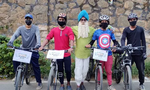 കര്‍ഷക സമരത്തെ പിന്തു​ണച്ച്​ തൃശൂരില്‍ നിന്നും കന്യാകുമാരി വരെ സൈക്കിൾ യാത്ര