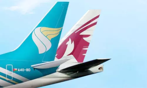 ഒമാൻ എയറും ഖത്തർ എയർവേസും തമ്മിലെ കോഡ് ഷെയർ ധാരണ വിപുലീകരിച്ചു ഒമാൻ എയറും ഖത്തർ എയർവേസും തമ്മിലെ കോഡ് ഷെയർ ധാരണ വിപുലീകരിച്ചു