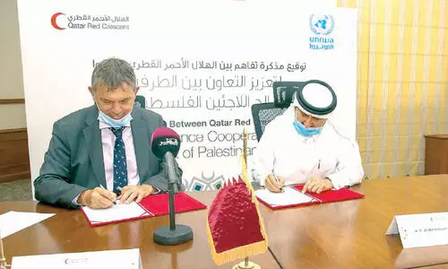 ശൈ​​ത്യ​​കാ​​ലം: ഫ​​ല​​സ്​​​തീ​​നി​​ക​​ൾ​​ക്കാ​​യി കൈ​​കോ​​ർ​​ത്ത് ഖ​​ത്ത​​ർ