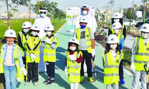 അ​ൽ ഗ​റാ​ഫ മേ​ഖ​ല​യി​ൽ പു​തി​യ സൈ​ക്കി​ൾ പാ​ത തു​റ​ന്നു