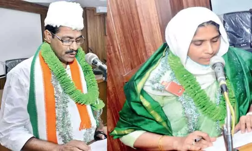 Malappuram District Panchayat: M.K. Rafiqa and Ismail were the first to take charge Malappuram District Panchayat: M.K. Rafiqa and Ismail were the first to take charge