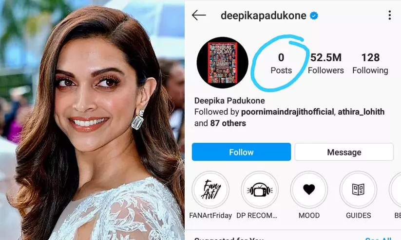 Deepika Padukone deletes all posts from Instagram and Twitter