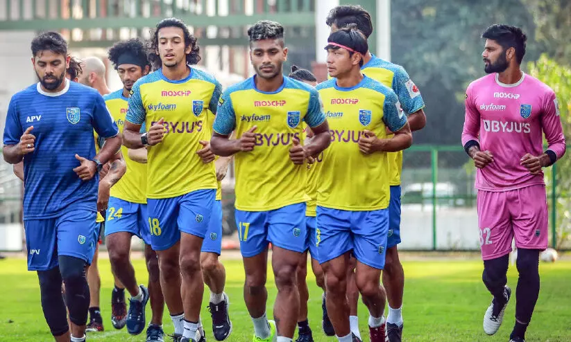 kerala blasters practicing kerala blasters practicing