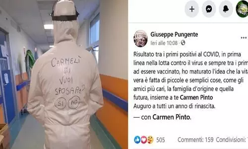 കോവിഡ്​ കാലത്ത്​ നഴ്​സിന്‍റെ വിവാഹാഭ്യർഥന ഇങ്ങനെയല്ലാതെ പിന്നെങ്ങനെ; വൈറലായി എഫ്​.ബി പോസ്റ്റ്​