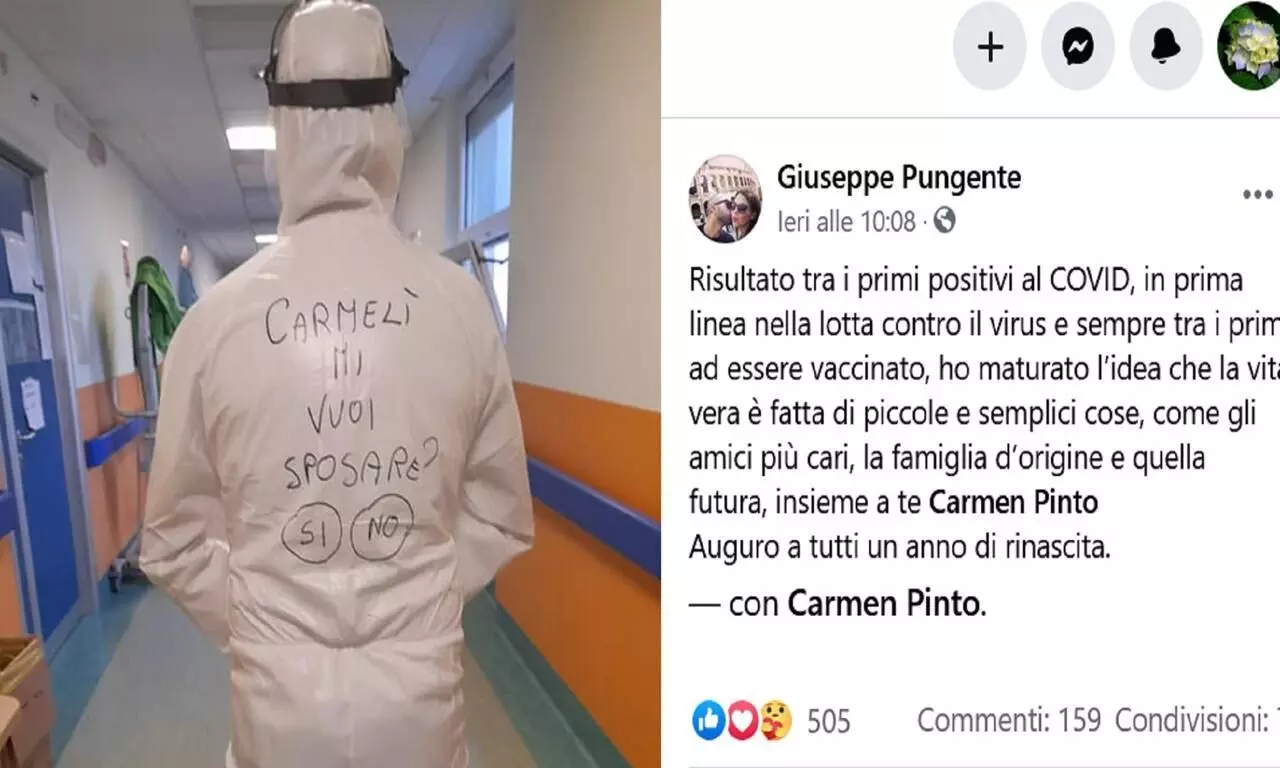 കോവിഡ്​ കാലത്ത്​ നഴ്​സിന്‍റെ വിവാഹാഭ്യർഥന ഇങ്ങനെയല്ലാതെ പിന്നെങ്ങനെ; വൈറലായി എഫ്​.ബി പോസ്റ്റ്​