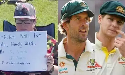 അധികം ഉപയോഗിക്കാത്ത ബാറ്റുകൾ വിൽപ്പനക്ക്​; സ്​മിത്തിനെയും ബേൺസിനെയും ട്രോളി ന്യൂസീലൻഡ്​ ആരാധകൻ