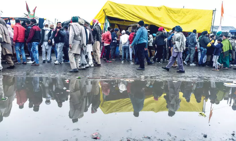 rain in farmers protest site rain in farmers protest site