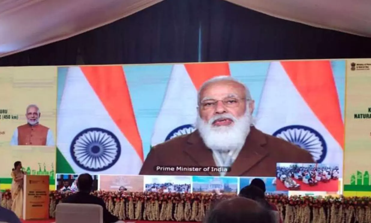 കൊച്ചി - മംഗളൂരു ഗെയിൽ വാതക പൈപ്പ് ലൈൻ പ്രധാനമന്ത്രി നാടിന് സമർപ്പിച്ചു